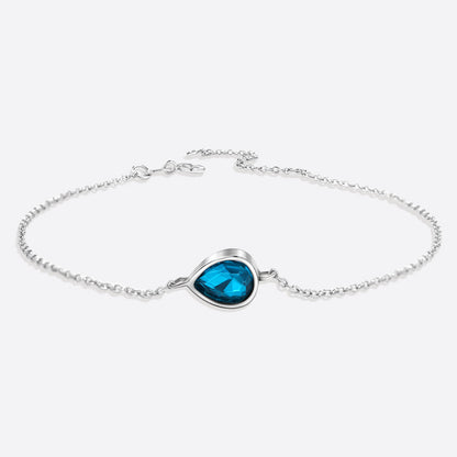 Bracelet en forme de larme avec pierre de naissance
