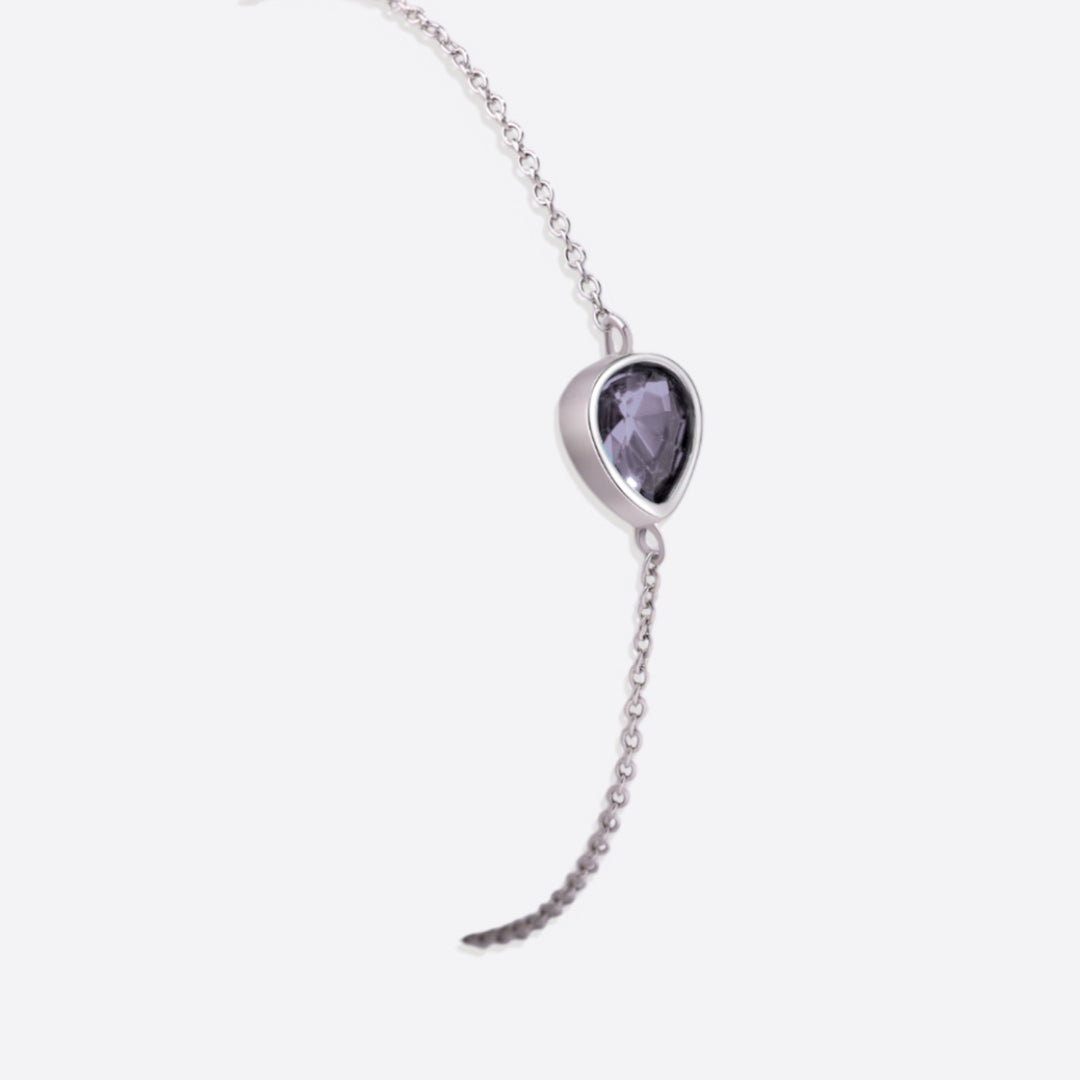 Bracelet en forme de larme avec pierre de naissance