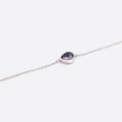Bracelet en forme de larme avec pierre de naissance