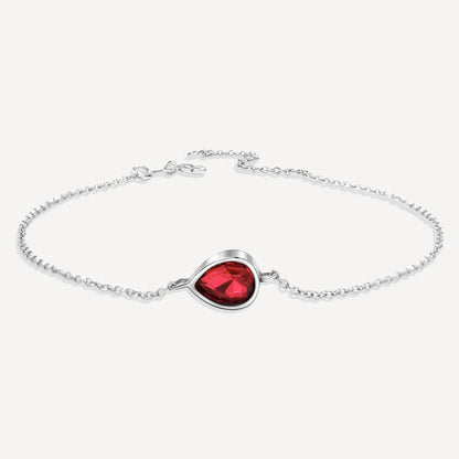 Bracelet en forme de larme avec pierre de naissance