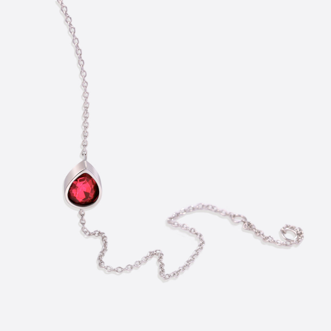 Bracelet en forme de larme avec pierre de naissance