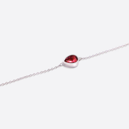 Bracelet en forme de larme avec pierre de naissance