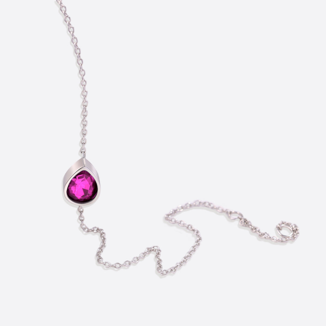 Bracelet en forme de larme avec pierre de naissance