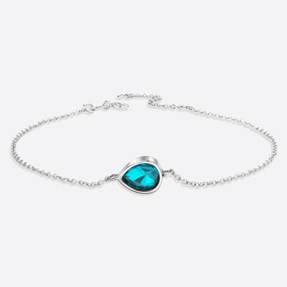 Bracelet en forme de larme avec pierre de naissance