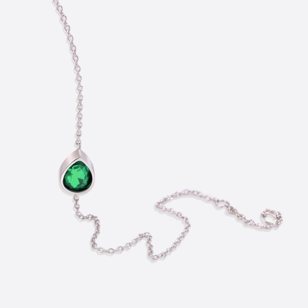 Bracelet en forme de larme avec pierre de naissance