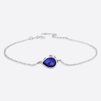Bracelet en forme de larme avec pierre de naissance