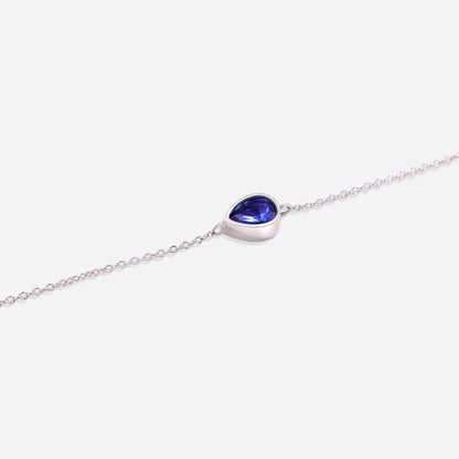 Bracelet en forme de larme avec pierre de naissance