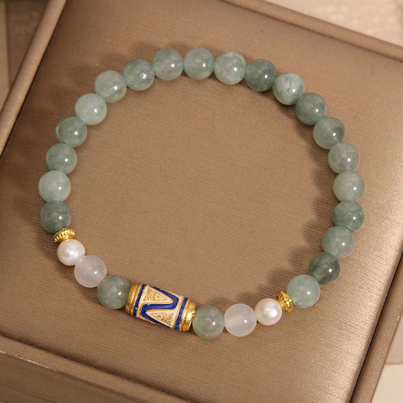 Bracelet porte-bonheur en jade et pierres de Bouddha