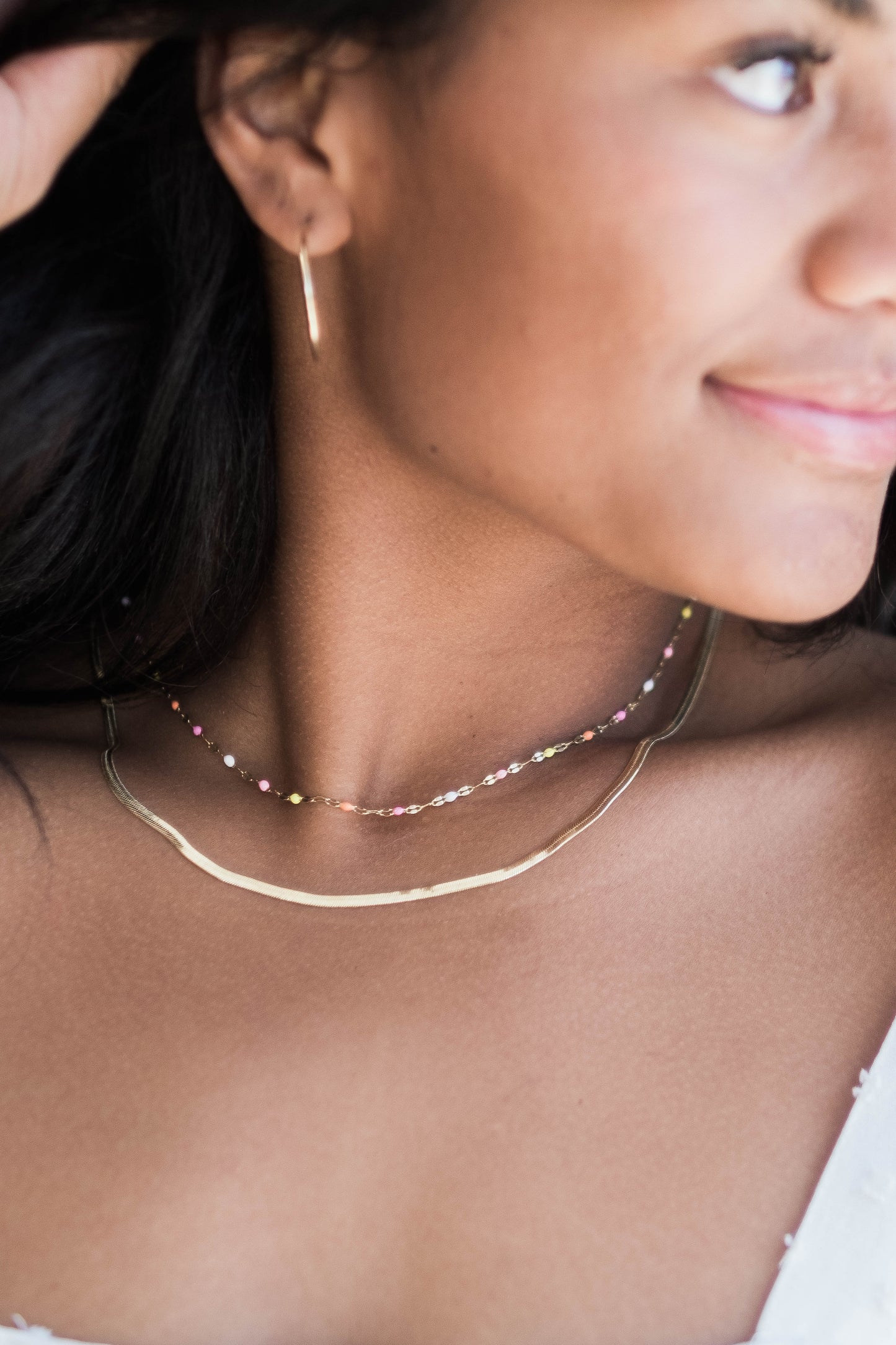 Enamel Lace Chain | Pink, Purple