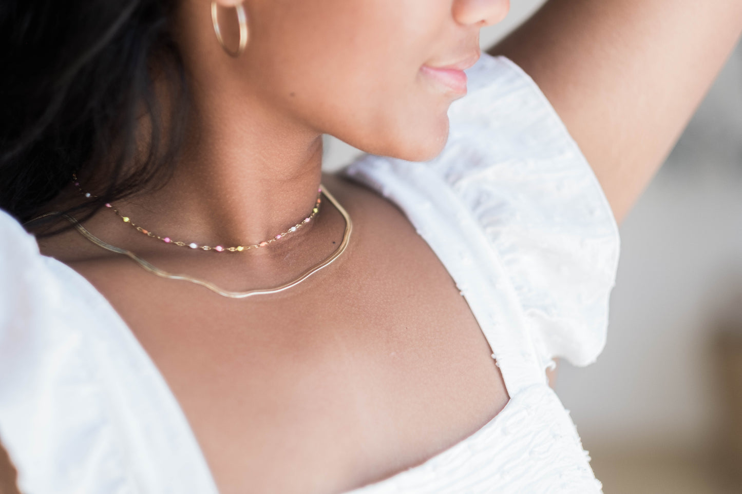 Enamel Lace Chain | Pink, Purple