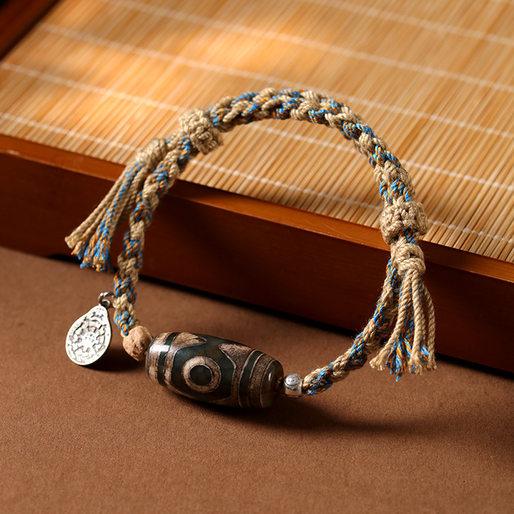 Divine Protection & Prosperity Tibetan Dzi Bracelet