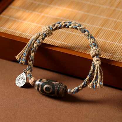 Divine Protection & Prosperity Tibetan Dzi Bracelet