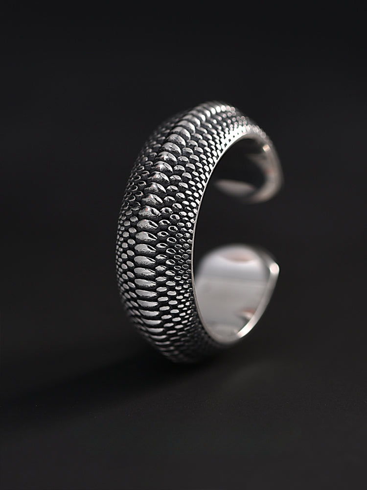 925 Silver Dragon Scale Ring