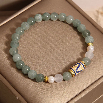 Bracelet porte-bonheur en jade et pierres de Bouddha