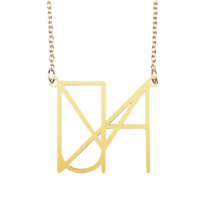 Collier minimaliste avec nom et monogramme
