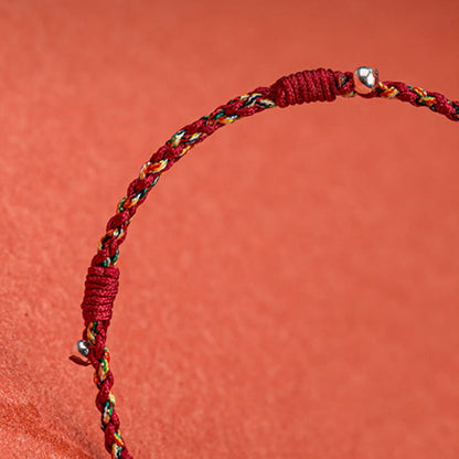 Buddha Stones Tibet Handmade Multicolored Bamboo Protection Braided String Bracelet