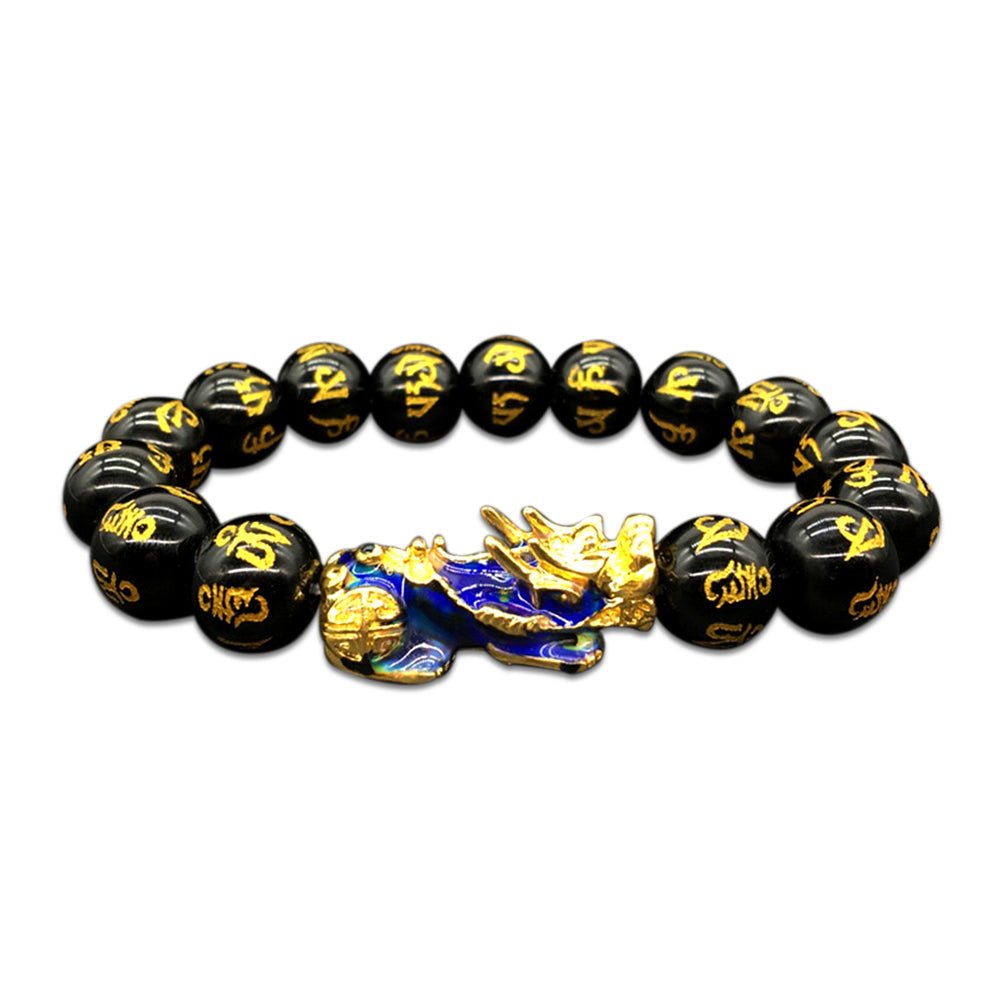 Feng Shui Black Obsidian Pixiu Wealth Bracelet