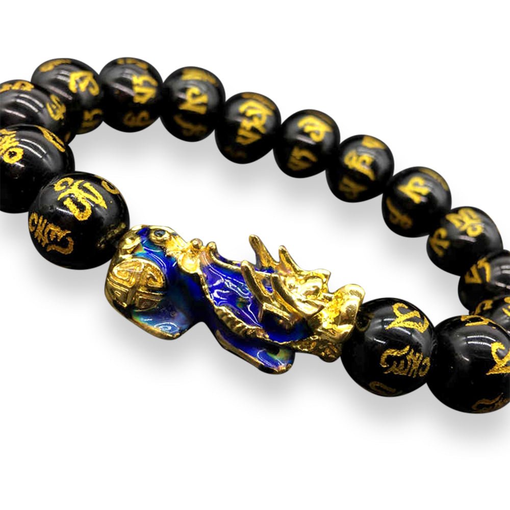 Feng Shui Black Obsidian Pixiu Wealth Bracelet