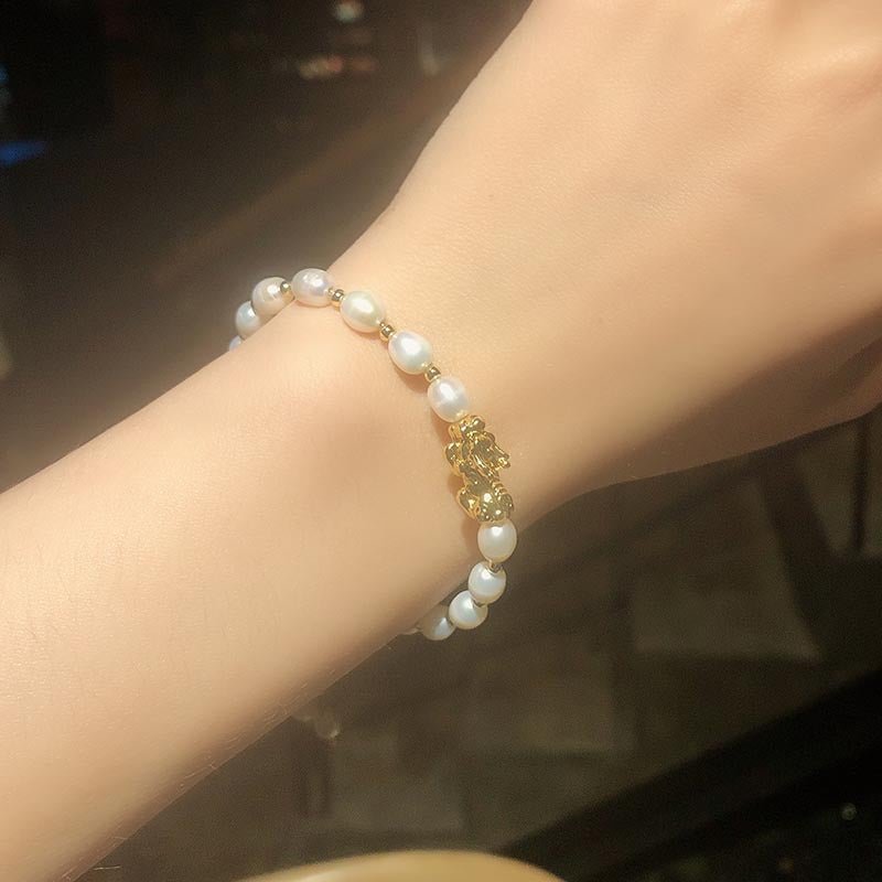 Feng Shui Pixiu Pearl Bracelet