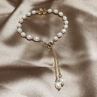 Feng Shui Pixiu Pearl Bracelet