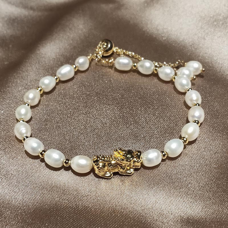Feng Shui Pixiu Pearl Bracelet