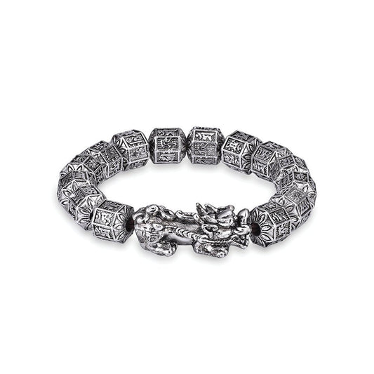 Feng Shui Pixiu Sanskrit Mantra Zodiac Bracelet