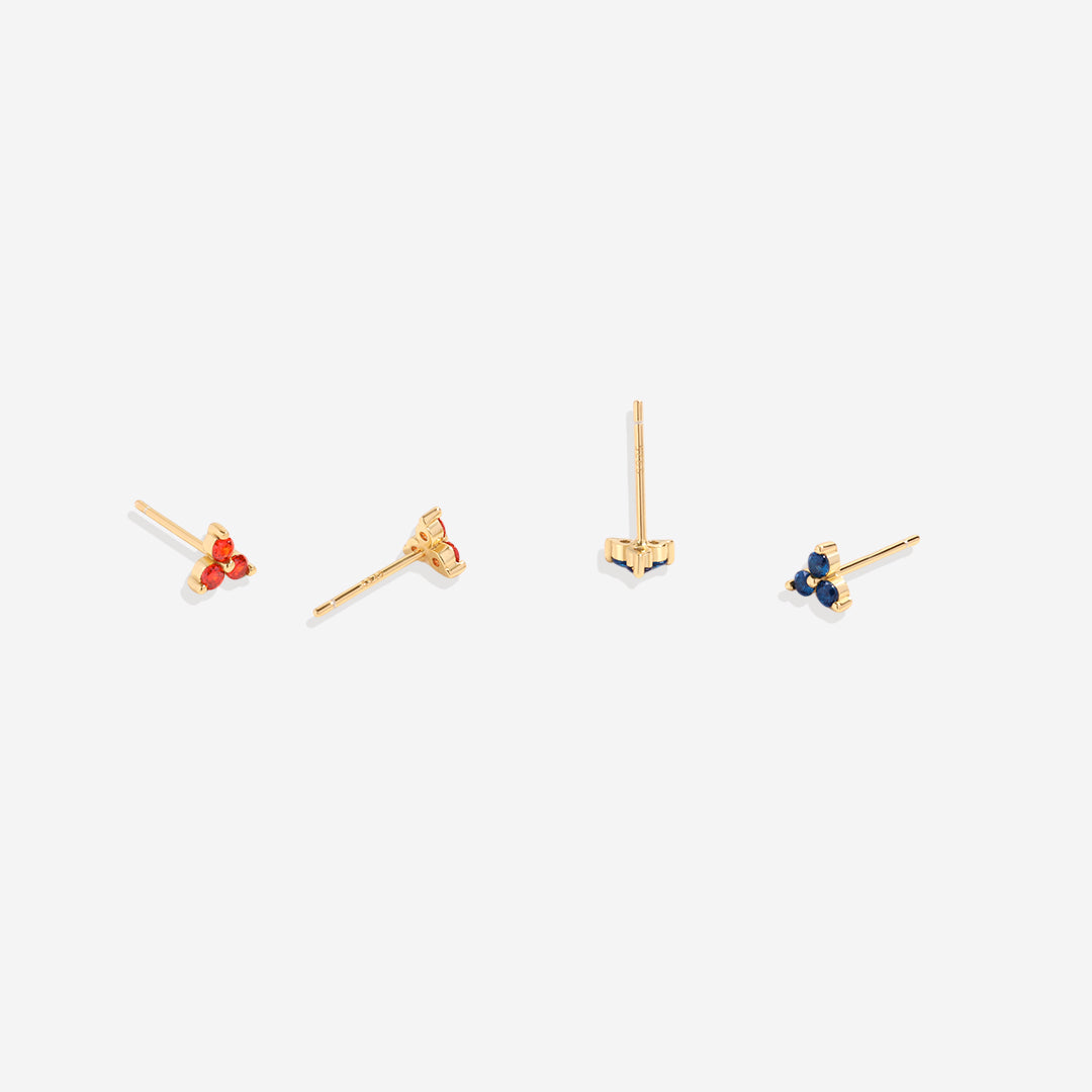 Boucles d'oreilles avec pierre de naissance Trinity