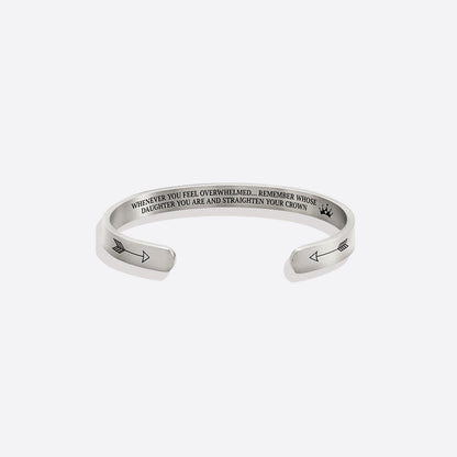 Souviens-toi de qui tu es et redresse ta couronne Bracelet manchette personnalisable 