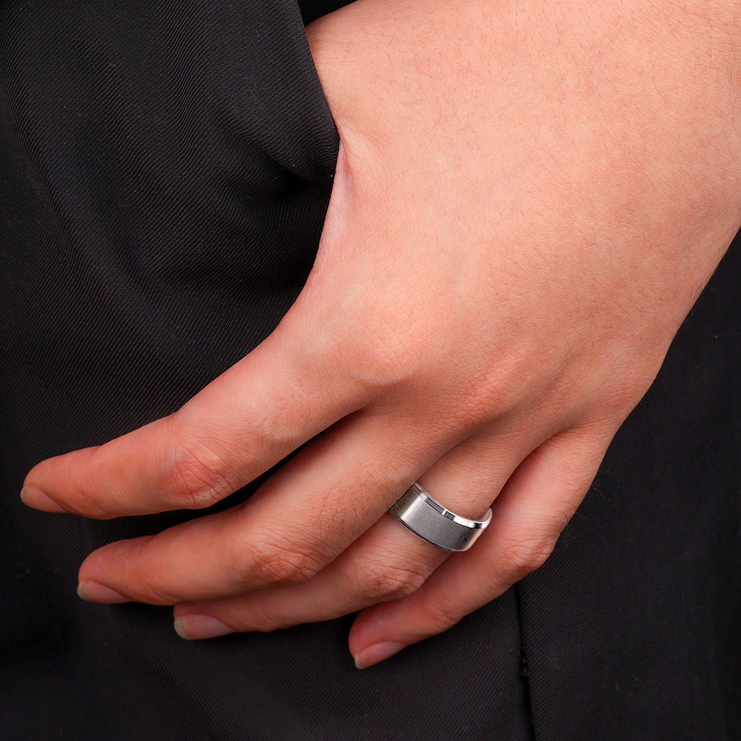 Bague pour homme en tungstène