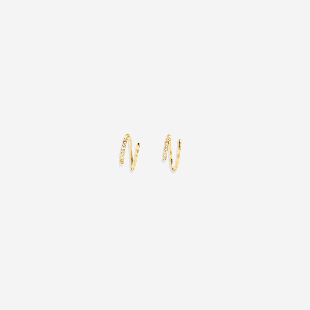 Boucles d'oreilles créoles à double boucle