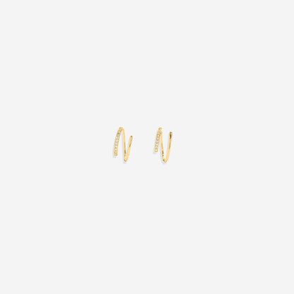 Boucles d'oreilles créoles à double boucle
