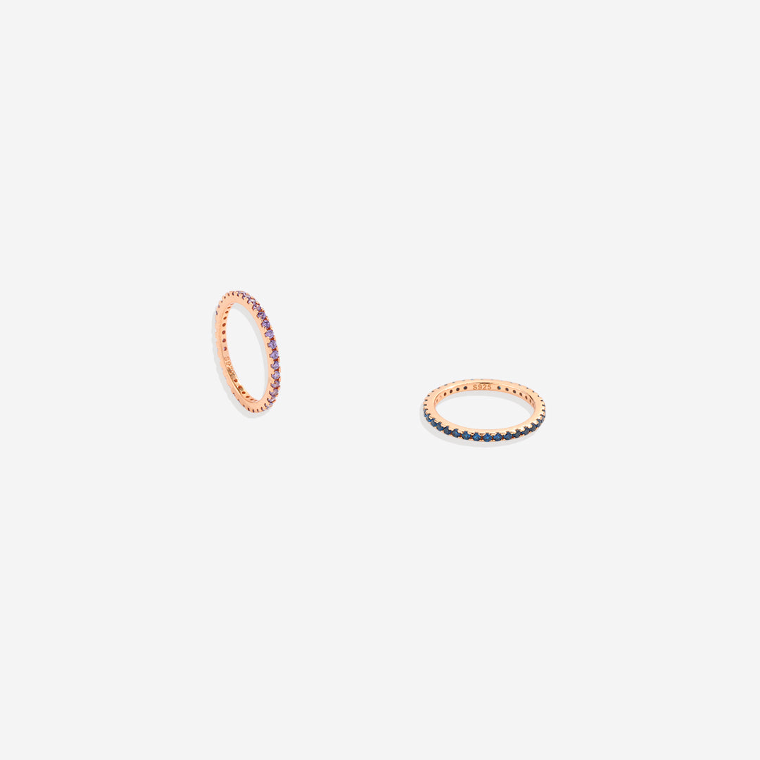 Bague d'éternité empilable avec pierre de naissance