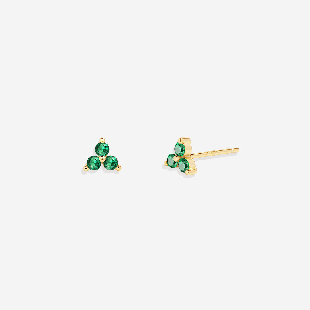 Boucles d'oreilles avec pierre de naissance Trinity