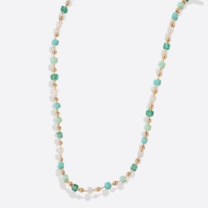 Ensemble bracelet de plage en perles et collier ras du cou