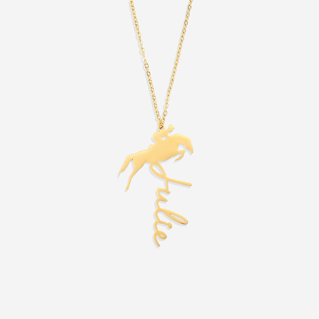 Equestrian Name Necklace