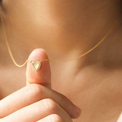 Collier empilable en forme de petit cœur