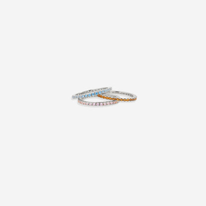 Bague d'éternité empilable avec pierre de naissance