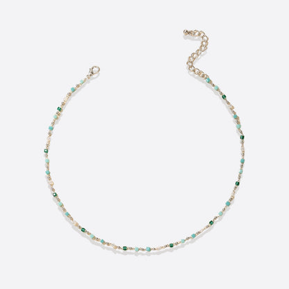 Ensemble bracelet de plage en perles et collier ras du cou