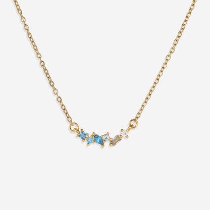 Collier avec pierre de naissance ombrée