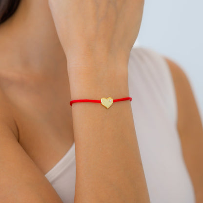 Bracelet réglable en fil de cœur