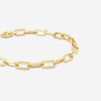 Bracelet chaîne trombone à maillons ouverts