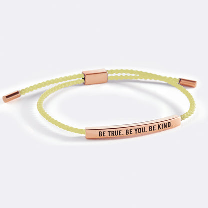 Bracelet Inspiré « Soyez vrai. Soyez vous-même. Soyez bienveillant »