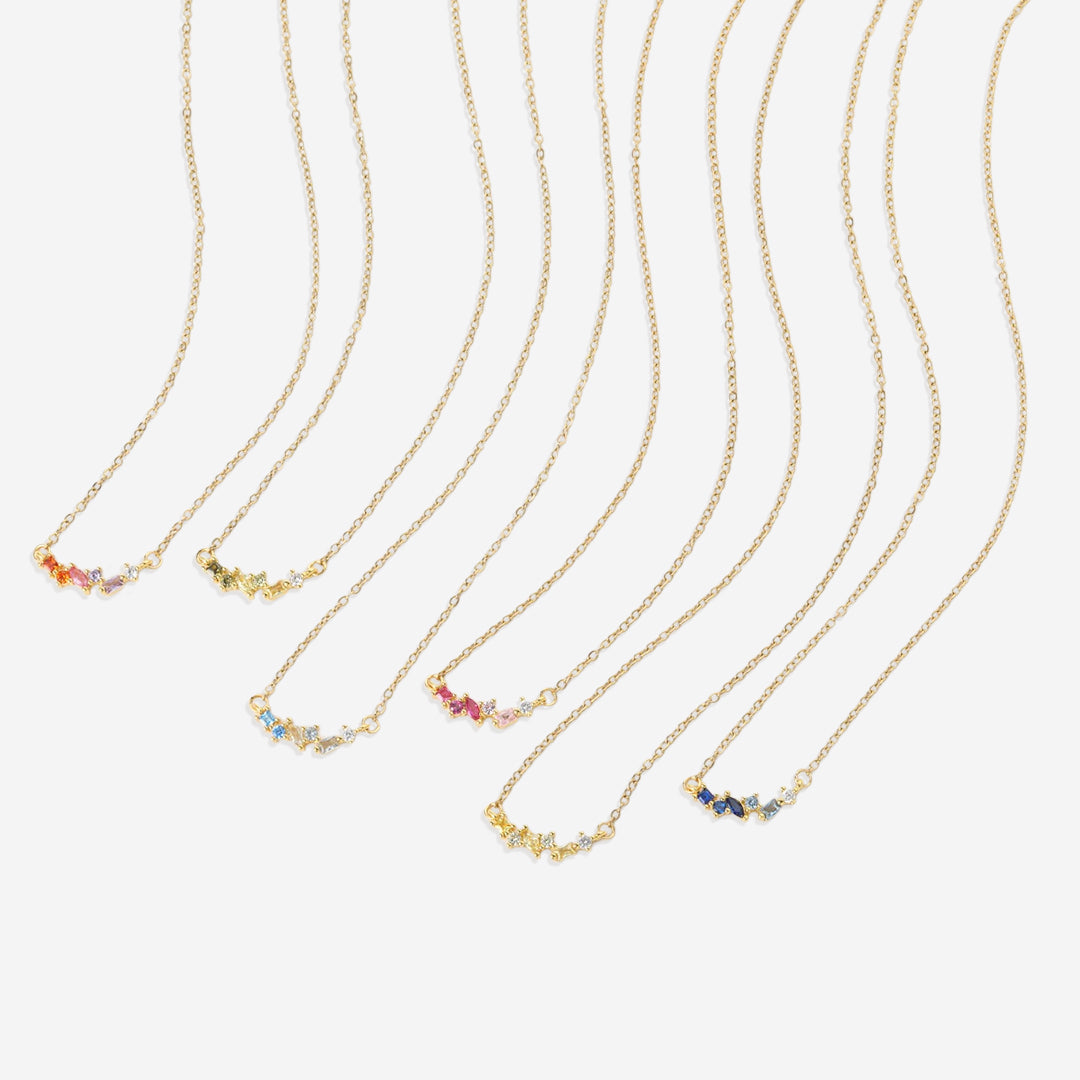 Collier avec pierre de naissance ombrée