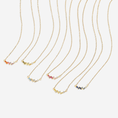 Collier avec pierre de naissance ombrée