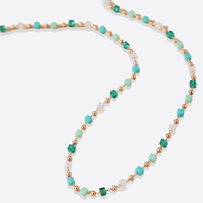 Ensemble bracelet de plage en perles et collier ras du cou