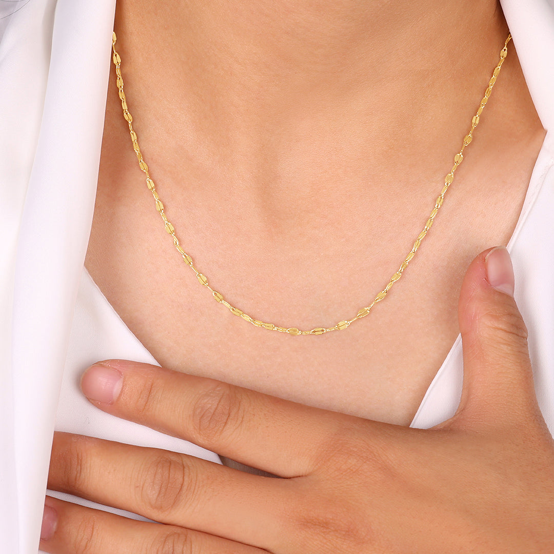 Collier chaîne pétale