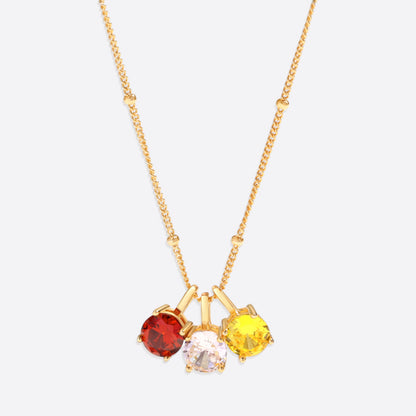 Collier délicat avec pendentif en pierre de naissance