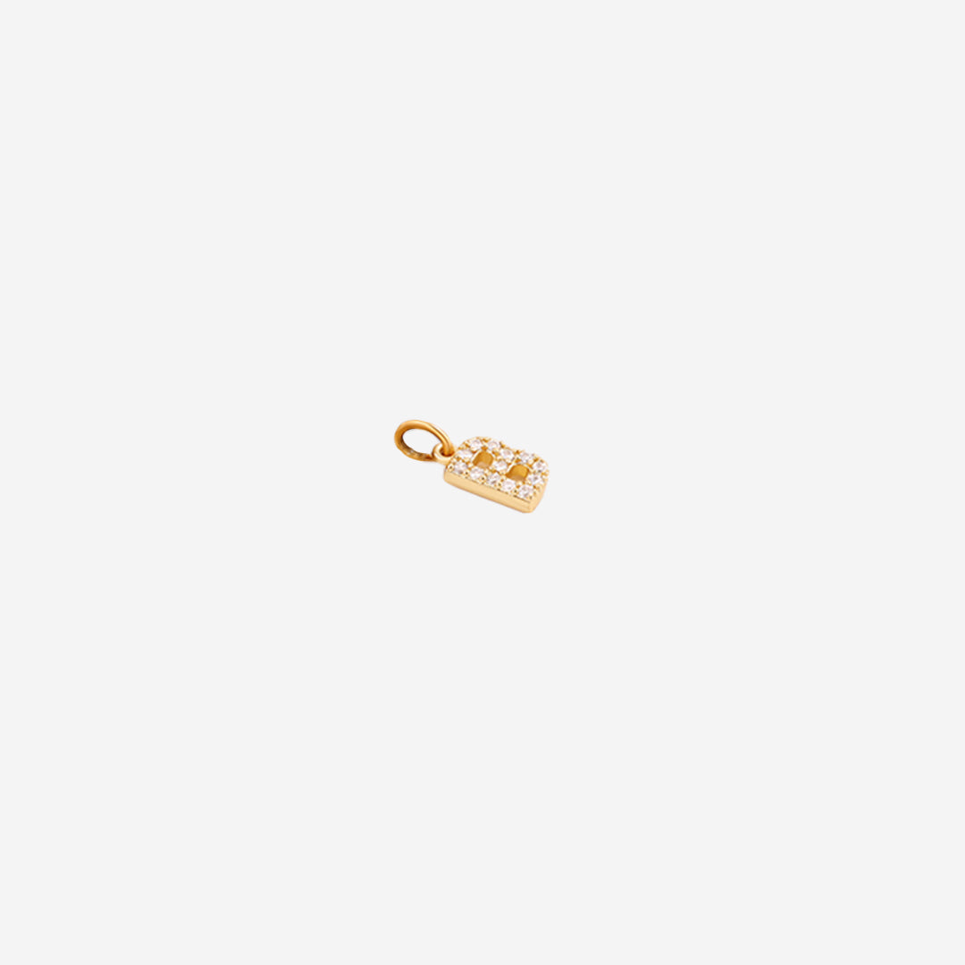 Dainty Pave Initial Charm