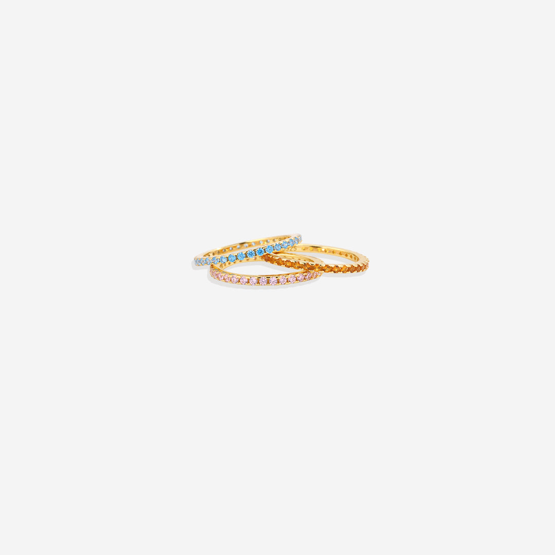 Bague d'éternité empilable avec pierre de naissance