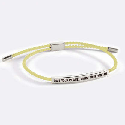 Bracelet Inspirez-vous de votre pouvoir, connaissez votre valeur